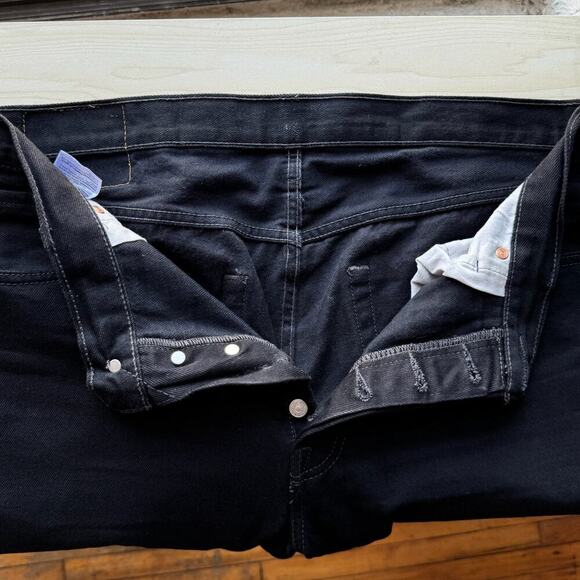 Levi's 501 Straight Leg Men's Jeans with Button Fly - Picture 6 of 10